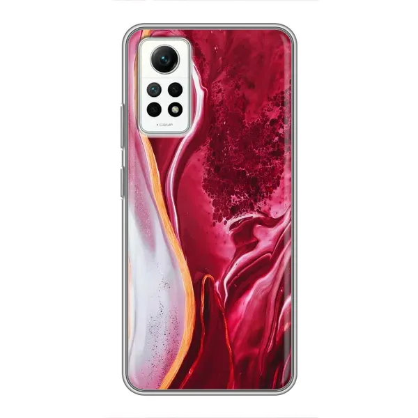 Чехол с принтом «Мрамор красный» для Xiaomi Redmi Note 12 Pro (4g)
