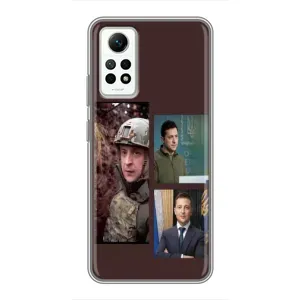 Чохол для Xiaomi Redmi Note 12 Pro (4g) (AlphaPrint - с принтом Зеленського) (Президент)