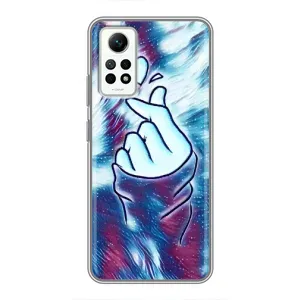 Чохол з принтом для Xiaomi Redmi Note 12 Pro (4g) (AlphaPrint - Знак сердечка) (Радужне серце)