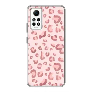 Чехол с розовым рисунком для Xiaomi Redmi Note 12 Pro (4g) (Розовый леопард)