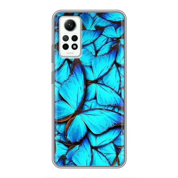 Чехол с принтом «Синие бабочки» для Xiaomi Redmi Note 12 Pro (4g)