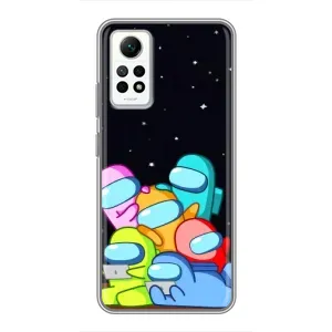 Чехол Амонг Ас для Xiaomi Redmi Note 12 Pro (4g) (AlphaPrint) (Скины в космосе)