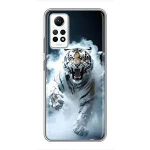 Чохол з картинкою 'Хижаки' для Xiaomi Redmi Note 12 Pro (4g) (Білий тигр у диму)