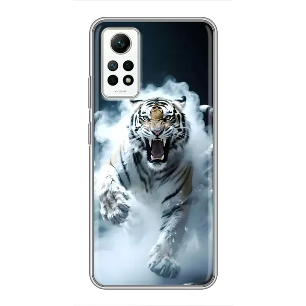 Чохол з принтом «Білий тигр у диму» для Xiaomi Redmi Note 12 Pro (4g)
