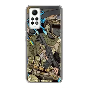 Чехлы с картинкой ЗСУ для Xiaomi Redmi Note 12 Pro (4g) (AlphaPrint) (Воїн ЗСУ)