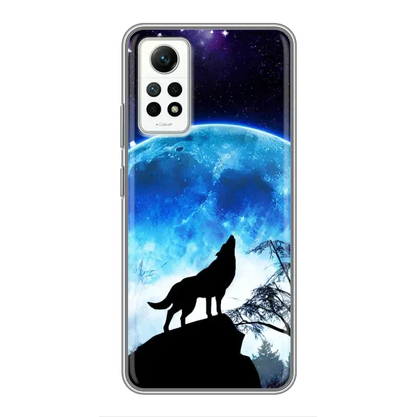 Чехол с принтом «Волк на луну» для Xiaomi Redmi Note 12 Pro (4g)