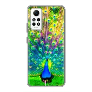 Чохол з пташками на Xiaomi Redmi Note 12 Pro (4g) (VPrint) (Яскравий Павлин)