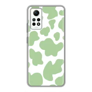 Чохол з принтом корови на Сяомі Редмі Нот 12 Про (4g) (Зелений принт)