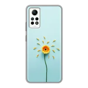 Чохли з квітами для Xiaomi Redmi Note 12 Pro (4g) (VPrint) (Жовта квітка)
