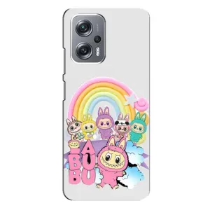 Чехол с Лабубу на Xiaomi Redmi Note 12 Pro Plus (Фон Лабубу)