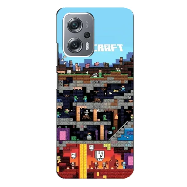 Чехол с принтом «фон Minecraft» для Xiaomi Redmi Note 12 Pro Plus