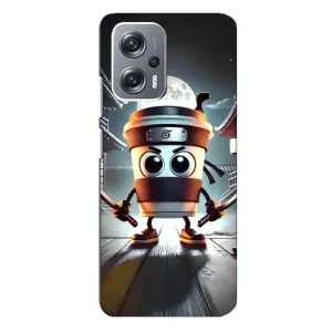 Чехол с мемом Тралалело тралала на Xiaomi Redmi Note 12 Pro Plus (Капучино асасино)
