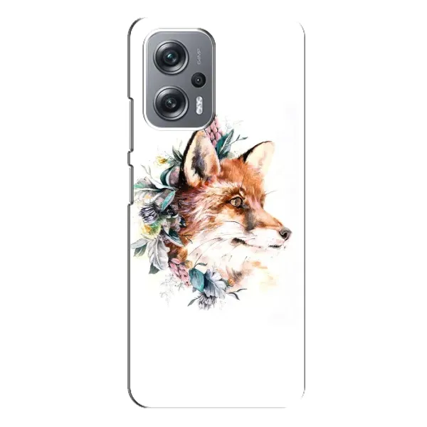 Чехол с принтом «Лисичка в цветочках» для Xiaomi Redmi Note 12 Pro Plus