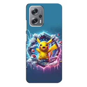 Чехол с Пикачу на Xiaomi Redmi Note 12 Pro Plus (Лого Пикачу)