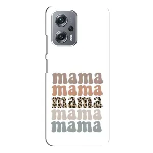 Чехлы для мамы на Xiaomi Redmi Note 12 Pro Plus (Текстовый коллаж мама)