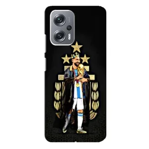 Чехлы для Xiaomi Redmi Note 12 Pro Plus (Leo чемпион) (AlphaPrint) (Месси Король)