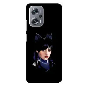 Чехлы Венсдей на Xiaomi Redmi Note 12 Pro Plus Уэнсдей (AlphaPrint) (серьезная Уэнздей)