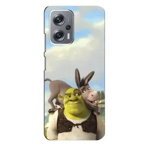 Чехол с принтом «Шрек и Осел» для Xiaomi Redmi Note 12 Pro Plus