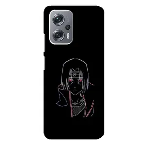 Чехлы на тему: Итачи Учиха для Xiaomi Redmi Note 12 Pro Plus (AlphaPrint) (силуэт Итачи)