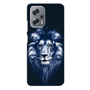 Чехол со Львом для Xiaomi Redmi Note 12 Pro Plus (VPrint) (Синий Лев)