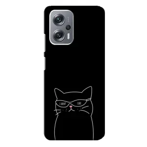 Чехол с рисунком кот на Xiaomi Redmi Note 12 Pro (5g) (Равнодушный кот)