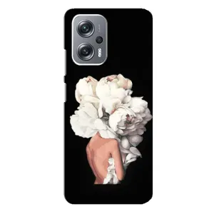 Чехлы (ART) Цветы на Xiaomi Redmi Note 12 Pro (5g) (VPrint) (Білі квіти)