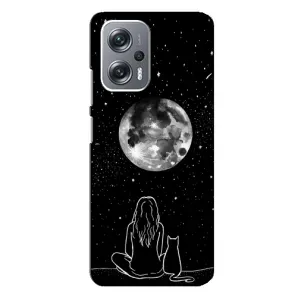 Чехол с рисунком кот на Xiaomi Redmi Note 12 Pro (5g) (Девушка с котом)