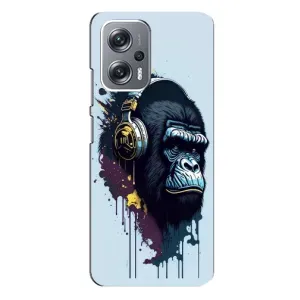 Чохол з Мавпами Xiaomi Redmi Note 12 Pro (5g) - (AlphaPrint) (Горила в навушниках)