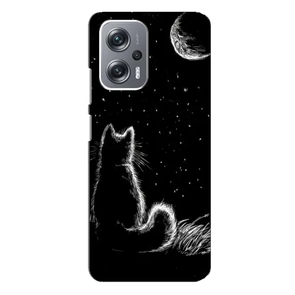 Чехол с принтом «Котик и луна» для Xiaomi Redmi Note 12 Pro (5g)
