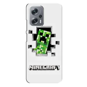 Чохол Майнкрафт на Xiaomi Redmi Note 12 Pro (5g) (AlphaPrint) Minecraft (кріпер Майнкрафт)