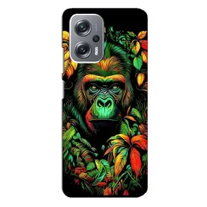 Чохол з Мавпами Xiaomi Redmi Note 12 Pro (5g) - (AlphaPrint) (Мавпа в квітах)
