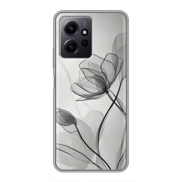 Чохол з принтом «Чорні квіти» для Xiaomi Redmi Note 12 Чохол з принтом «Чорні квіти» для Xiaomi Redmi Note 12
