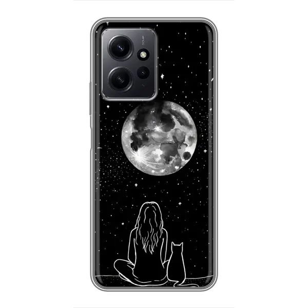 Чехол с принтом «Девушка с котом» для Xiaomi Redmi Note 12