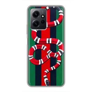 Чохли GUCCI для Сяомі Редмі Нот 12 (AlphaPrint) (Gucci змія)