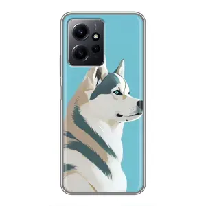 Чохол з принтом «Хаскі арт» для Xiaomi Redmi Note 12