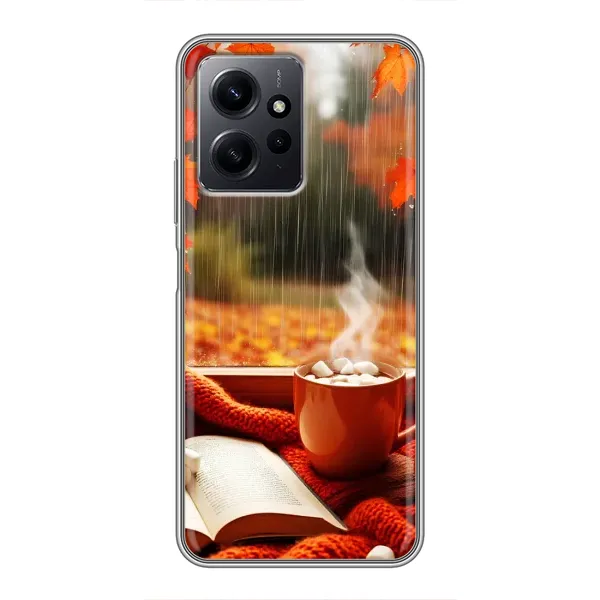 Чехол с принтом «Кофе и дождь» для Xiaomi Redmi Note 12