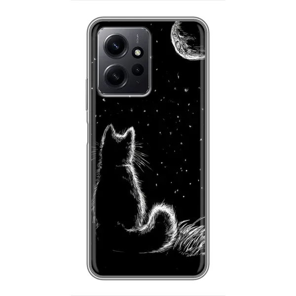 Чохол з принтом «Котик і місяць» для Xiaomi Redmi Note 12