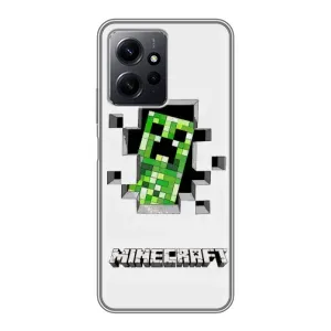 Чехол Майнкрафт на Xiaomi Redmi Note 12 (AlphaPrint) Minecraft (крипер Майнкрафт)