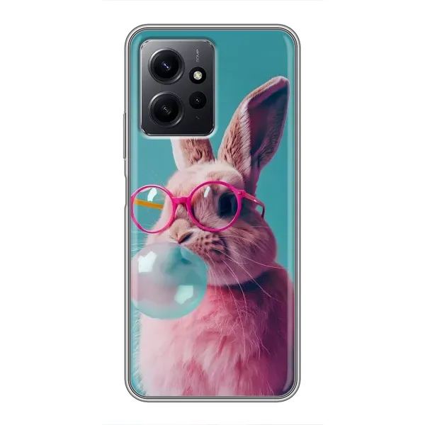 Чохол з принтом «Кролик в окулярах» для Xiaomi Redmi Note 12 Чохол з принтом «Кролик в окулярах» для Xiaomi Redmi Note 12