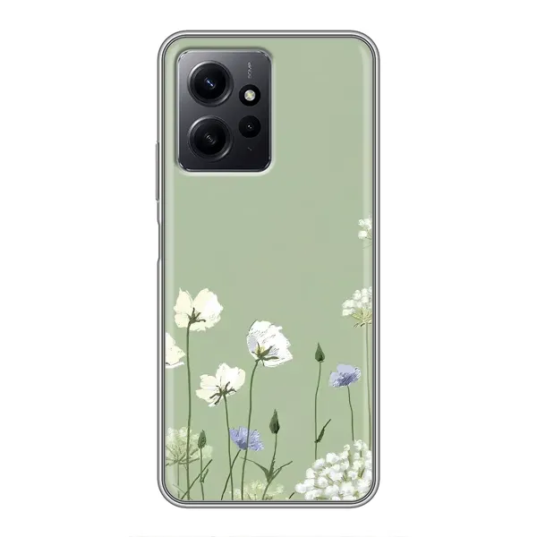 Чохол з принтом «Квіти на зеленому» для Xiaomi Redmi Note 12 Чохол з принтом «Квіти на зеленому» для Xiaomi Redmi Note 12