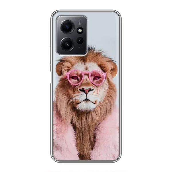 Чохол з принтом «Лев в окулярах» для Xiaomi Redmi Note 12 Чохол з принтом «Лев в окулярах» для Xiaomi Redmi Note 12