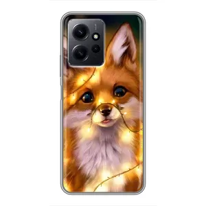 Чехлы с картинкой Лисички для Xiaomi Redmi Note 12 (VPrint) (Лисичка в гирляндах)