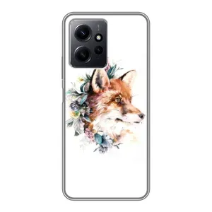 Чехлы с картинкой Лисички для Xiaomi Redmi Note 12 (VPrint) (Лисичка в цветочках)