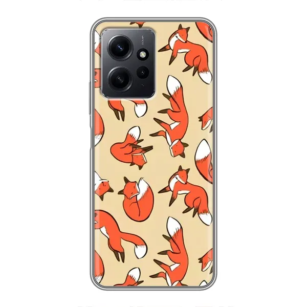 Чохол з принтом «Лисички» для Xiaomi Redmi Note 12