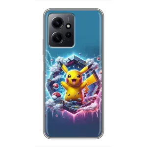 Чехол с Пикачу на Xiaomi Redmi Note 12 (Лого Пикачу)