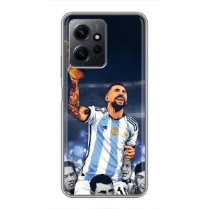 Чехлы для Xiaomi Redmi Note 12 (Leo чемпион) (AlphaPrint) (Месси с кубком)