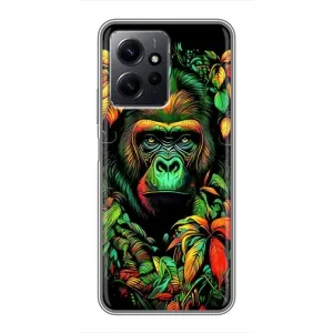 Чехол с Обезьянами Xiaomi Redmi Note 12 - (AlphaPrint) (Обезьяна в тропиках)