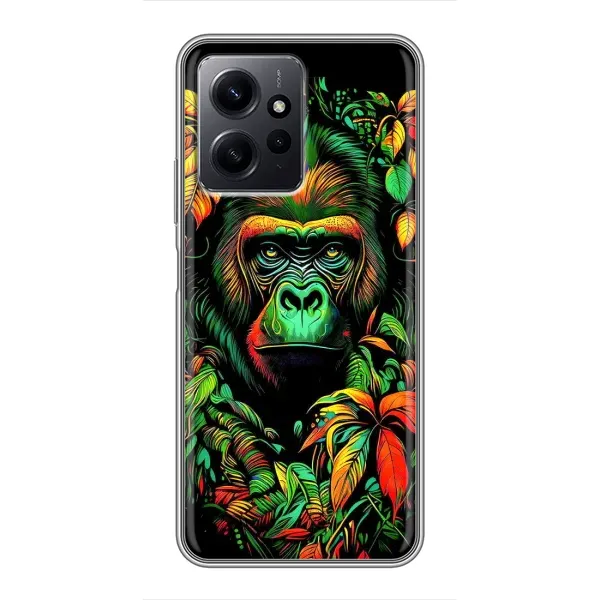 Чохол з принтом «Мавпа в квітах» для Xiaomi Redmi Note 12 Чохол з принтом «Мавпа в квітах» для Xiaomi Redmi Note 12
