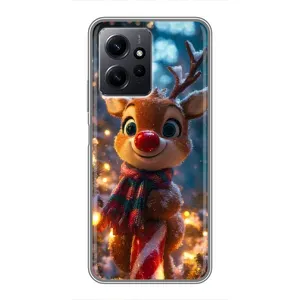Яскравий чохол для Xiaomi Redmi Note 12 з Зимові Оленята (Олень з шарфом)