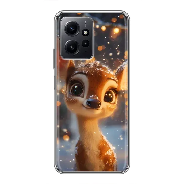 Чехол с принтом «Олененок среди гирлянд» для Xiaomi Redmi Note 12 Чехол с принтом «Олененок среди гирлянд» для Xiaomi Redmi Note 12